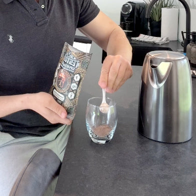 Scoop SUPERCHARGED into mug